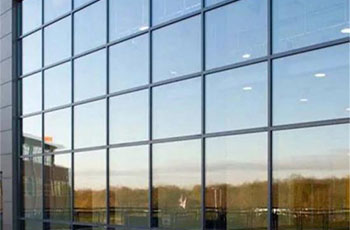 Aluminium curtain walls.