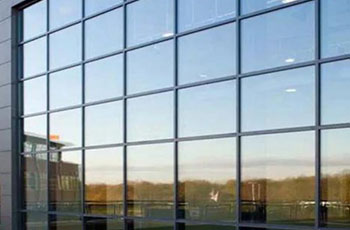 CURTAIN WALL FRAME WITH GLASS